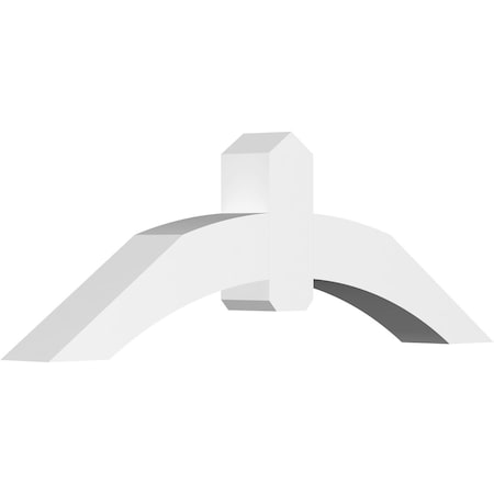 Ekena Millwork Archdale Architectural Grade PVC Gable Bracket, 60"W x 20"H x 6"D x 6"F, 8/12 Pitch GBP060X20X0606ARC00